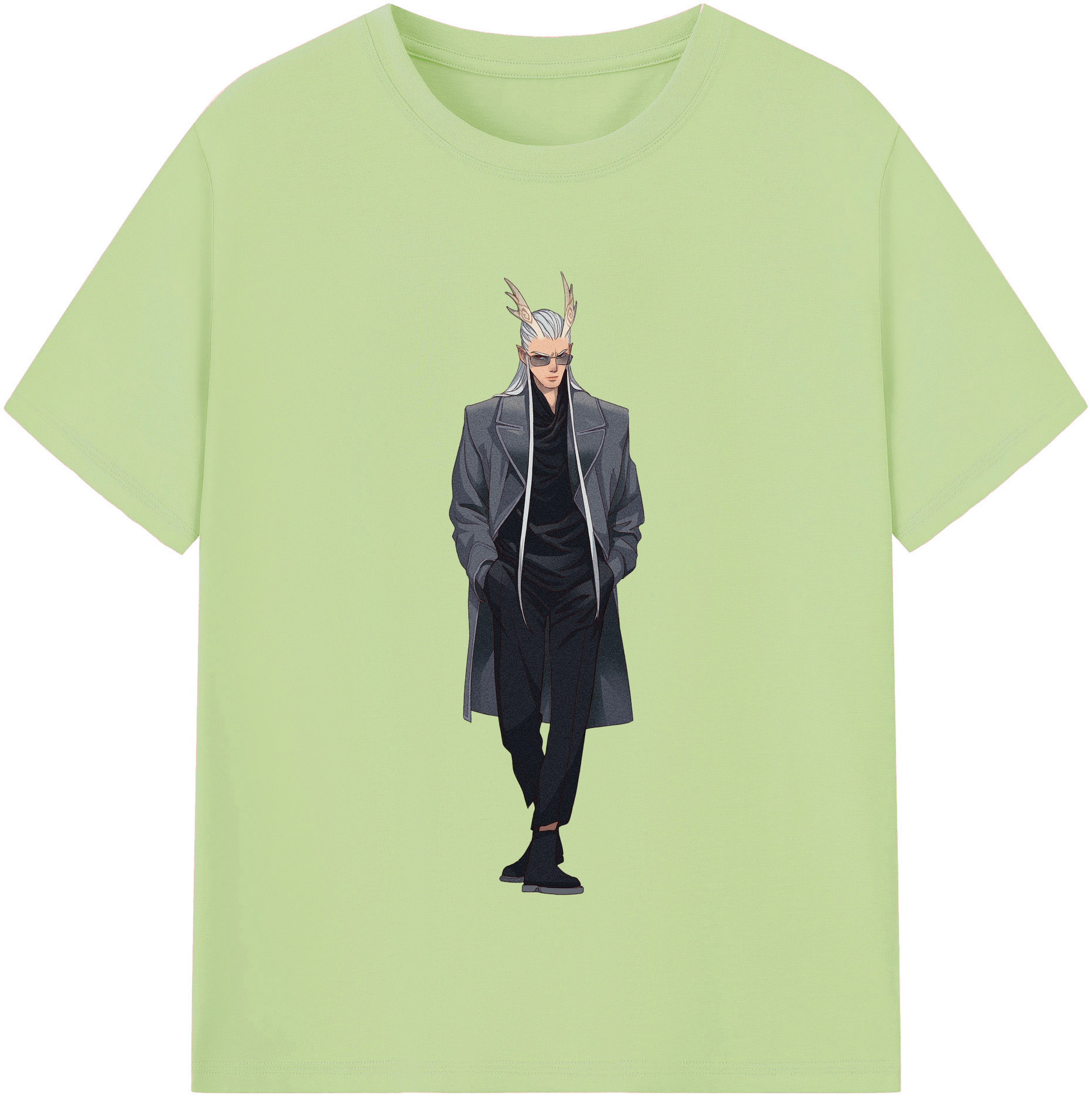 （画像用） Ne Zha 2 ナタ 魔童の大暴れ 綿100％半袖Tシャツ（フロントプリント）